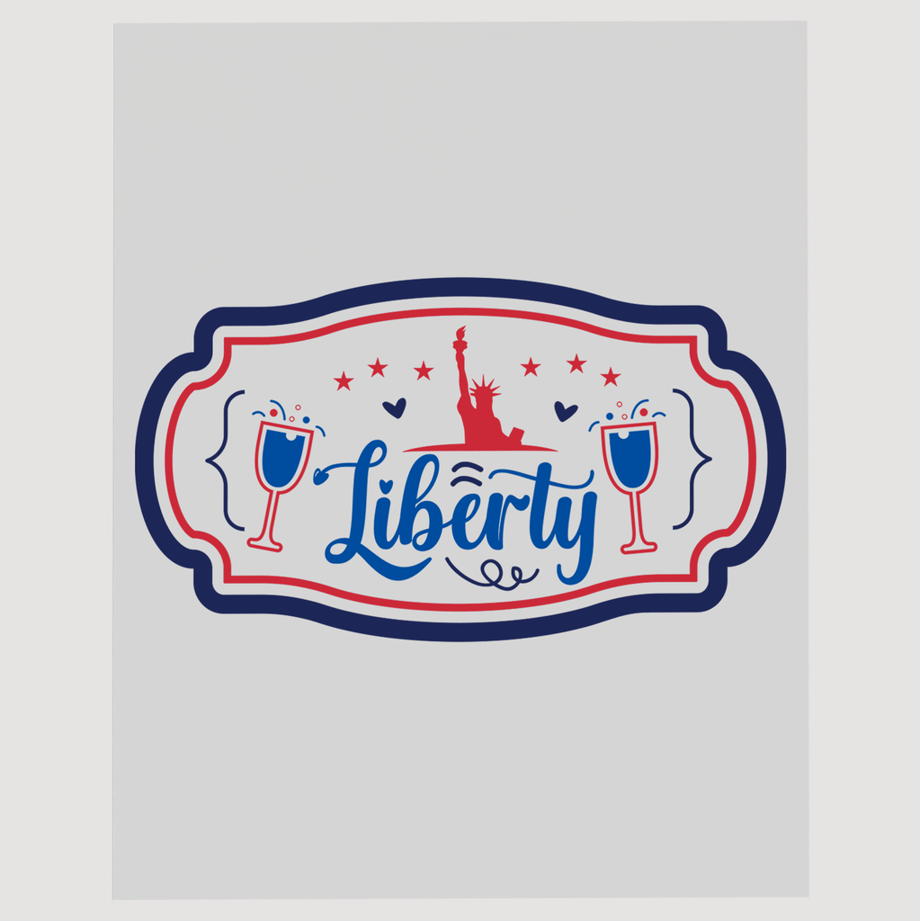 Statue of Liberty & Toasting Glasses DTF Transfer