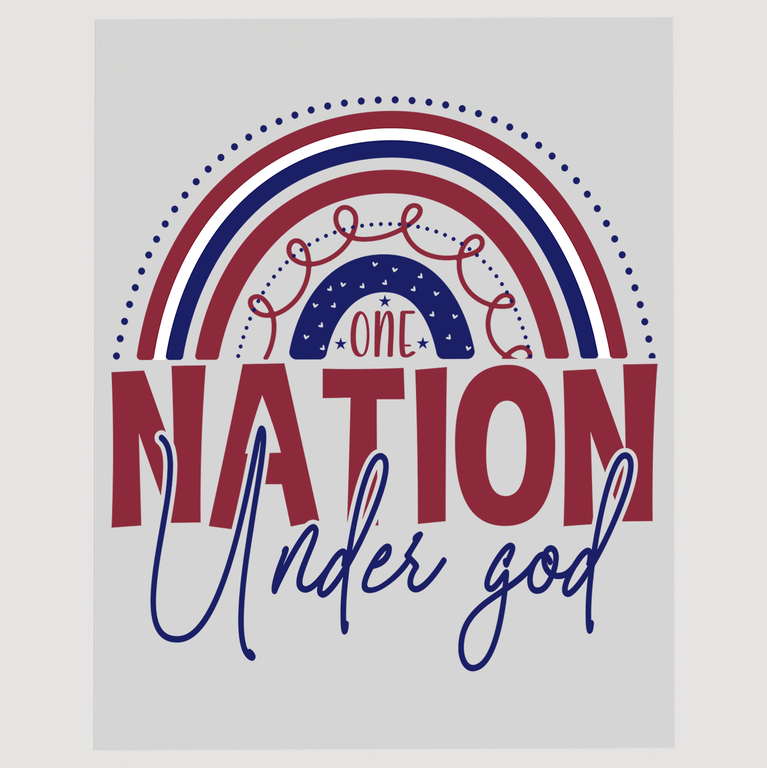 Arched One Nation Under God DTF Transfer
