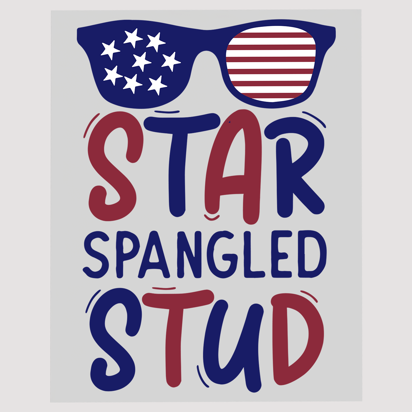 Star Spangled Stud Patriotic DTF Transfer - Fourth of July Flirty