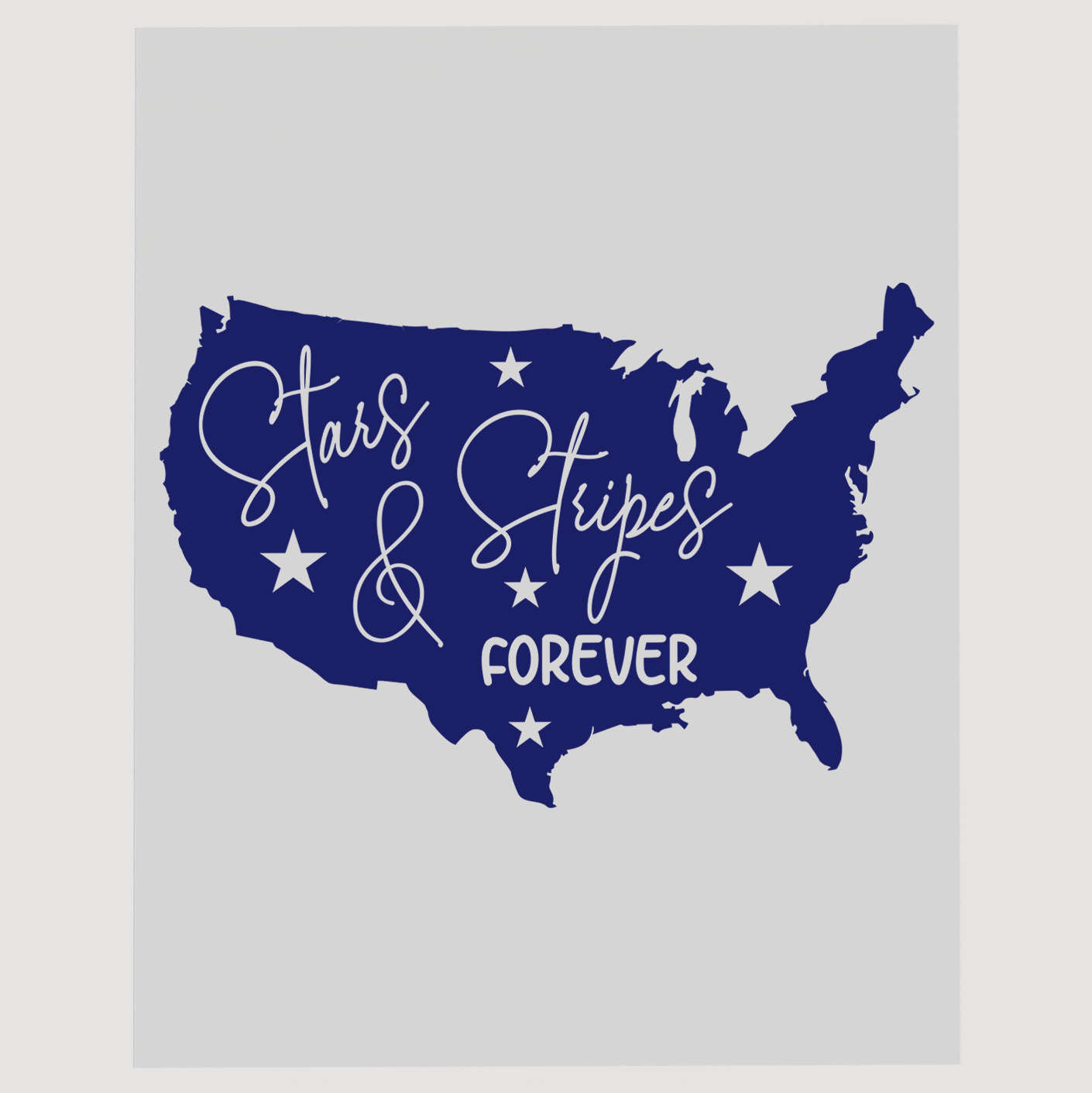 Timeless Stars & Stripes Forever Ready To Press DTF Transfer