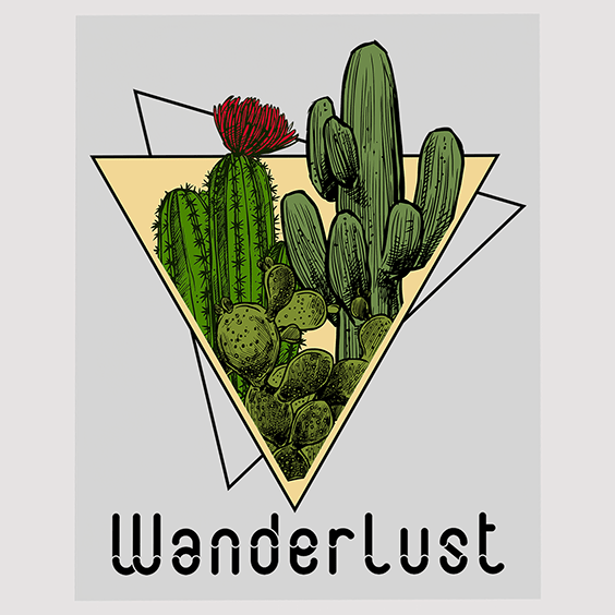 Wanderlust Cactus - Desert Themed Ready to Press DTF Transfer