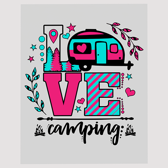 Love Camping Adventure DTF Transfer