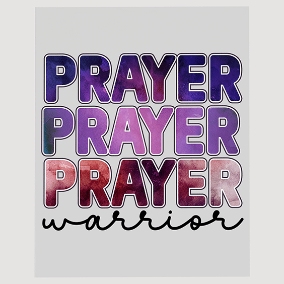 Prayer Warrior Gradient DTF Transfer