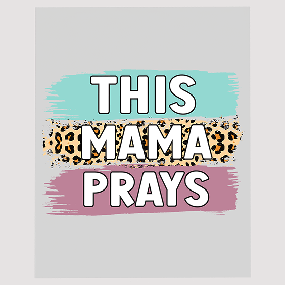 This Mama Prays Leopard DTF Transfer
