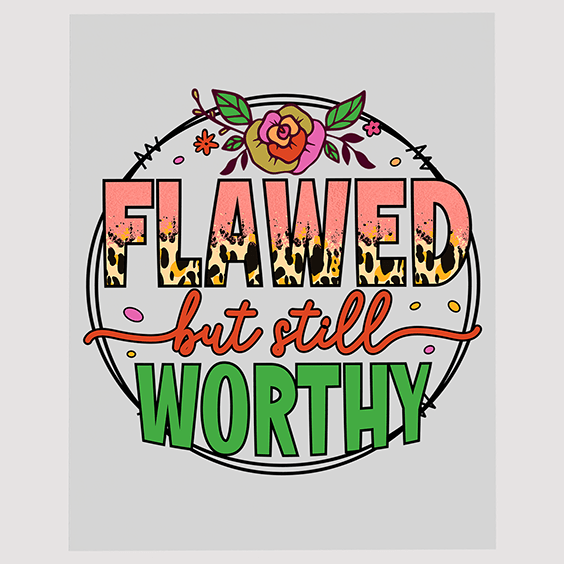 Empowering Floral Leopard Print Transfer - Flawed but Still Worthy Motivation