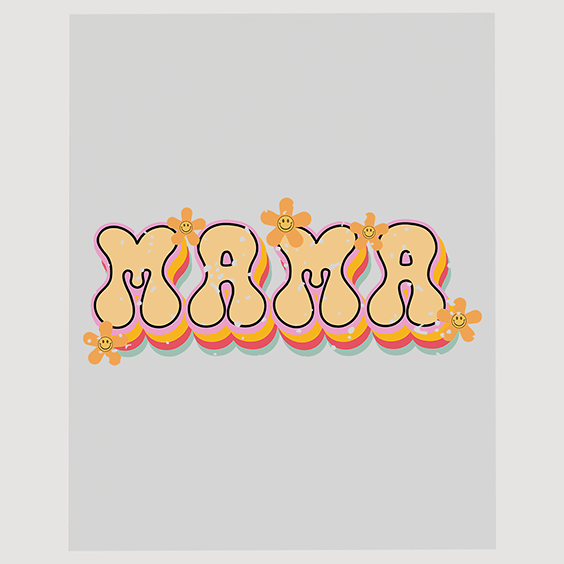 Floral Mama Ready to Press DTF Transfer