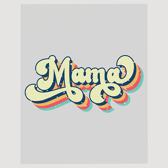 Retro Wave Mama Ready to Press DTF Transfer