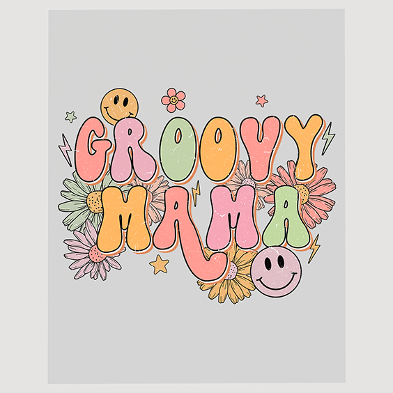 Groovy Mama Retro DTF Transfer
