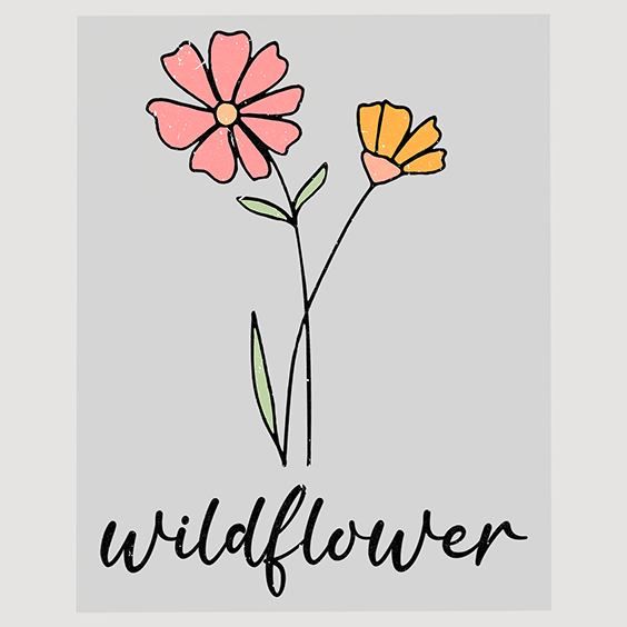 Wildflower Simple Ready To Press DTF Transfer