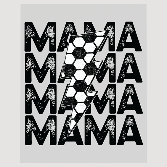 Soccer Mama Lightning Print Ready to Press DTF Transfers