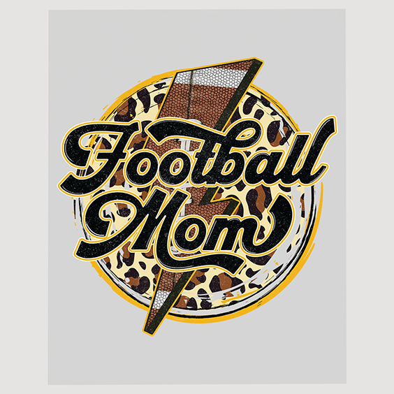 Stylish Football Mom Ready to Press DTF Transfer