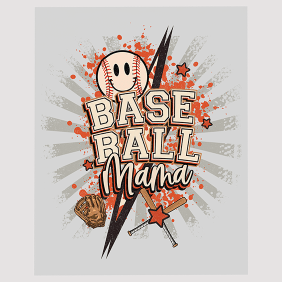 Vintage Baseball Mama DTF Transfer