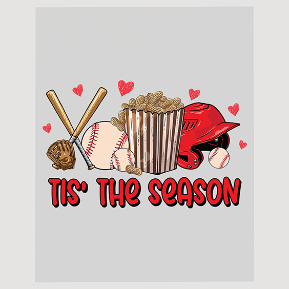 Festive Baseball Season DTF Transfer