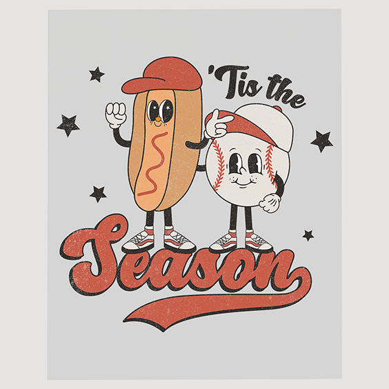 Playful 'Tis the Season Baseball DTF Transfer