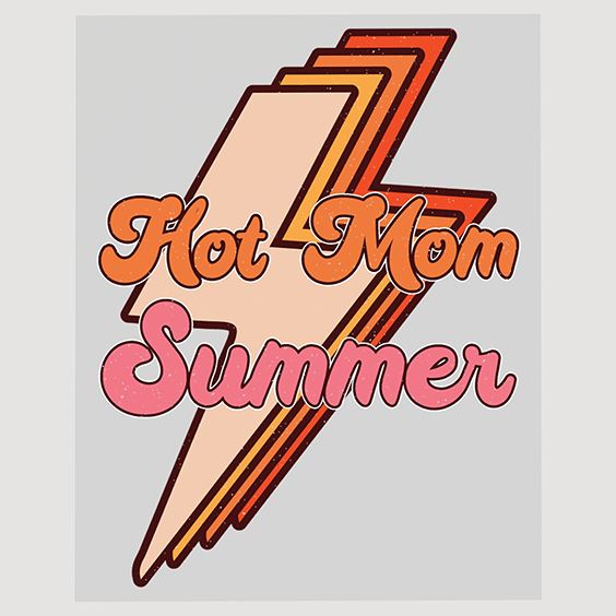 Electric Pink Hot Mom Summer DTF Transfer