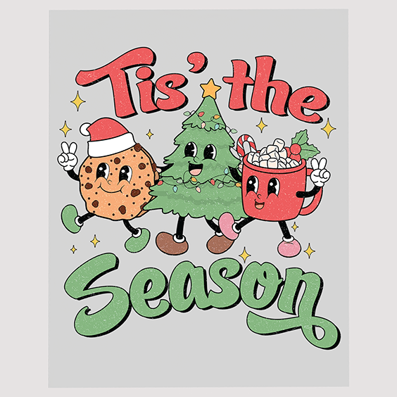 Christmas Cheer Cookie and Cocoa Ready To Press DTF Transfer