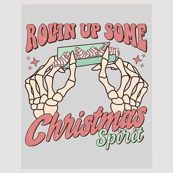 Rollin' Up Some Christmas Spirit Ready to Press DTF Transfer