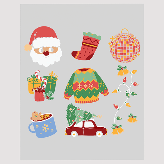 Vintage Santa Claus Christmas Ready To Press DTF Transfer