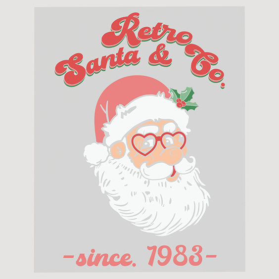 Retro Santa & Co. Since 1983 - Christmas Ready to Press DTF Transfer