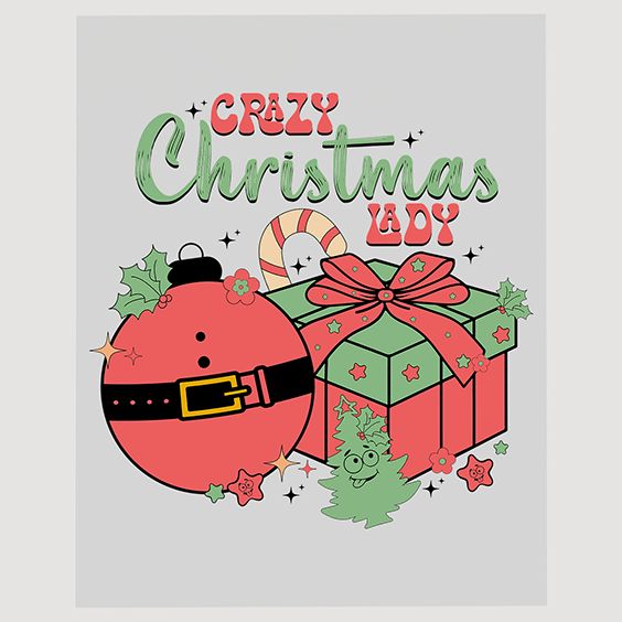 Crazy Christmas Boy Santa DTF Shirt Transfer