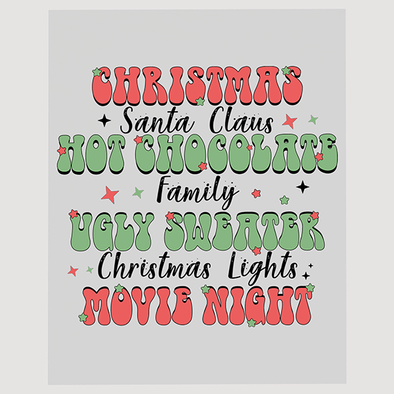 Christmas Essentials DTF Transfer
