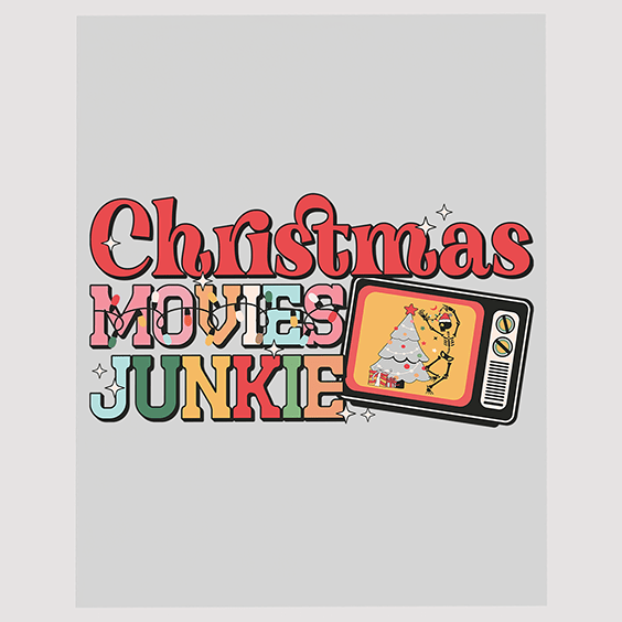 Christmas Movies Junkie DTF Transfer