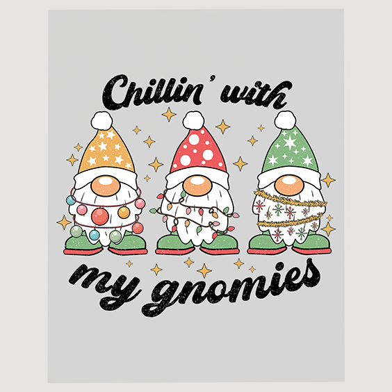 Gnomes Holiday Hangout DTF Transfer