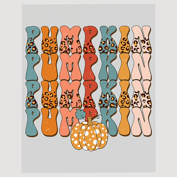 Pumpkin Obsession DTF Transfer - Bold Autumnal Typography