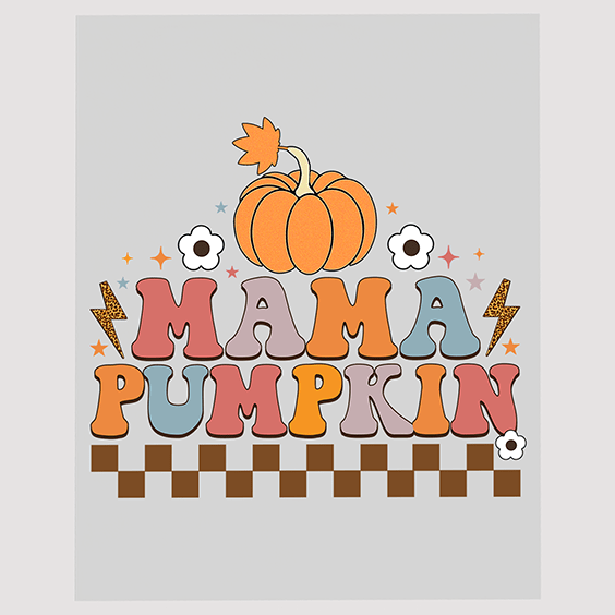 Autumn Family Fashion DTF Transfer - 'Mama Pumpkin' Stylish Fall Design