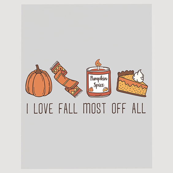 Pumpkin Spice Love DTF Transfer - Cozy Fall Vibes Design