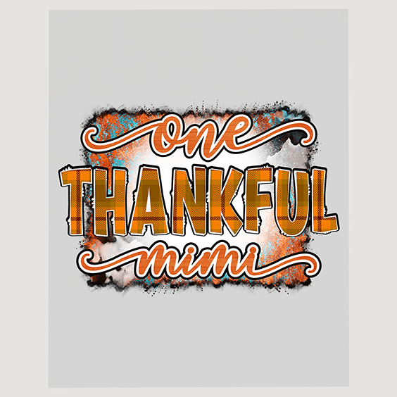 One Thankful Mimi DTF Transfer - Stylish Grandmother Fall Design