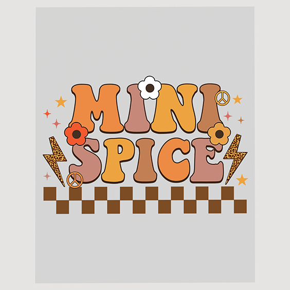 Mini Spice Groovy Lettering DTF Transfer