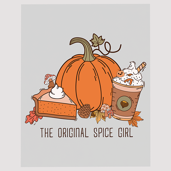 The Original Spice Girl Pumpkin Pie DTF Transfer