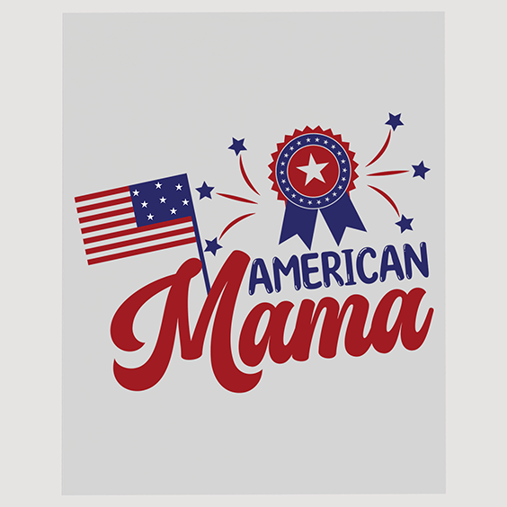 "American Mama" Patriotic Ready to Press DTF Transfer