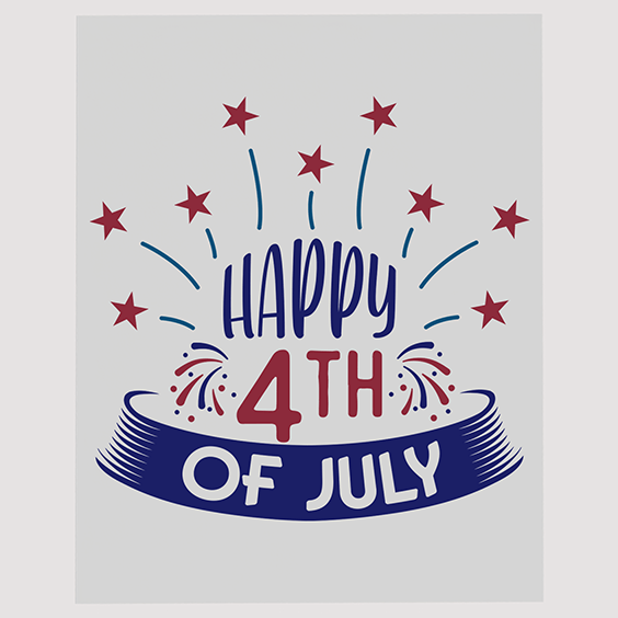 Fireworks Celebration DTF Transfer - Happy 4th of July