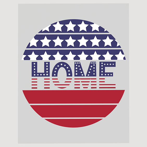 American Flag Home Patriotic DTF Transfer for Independence Day