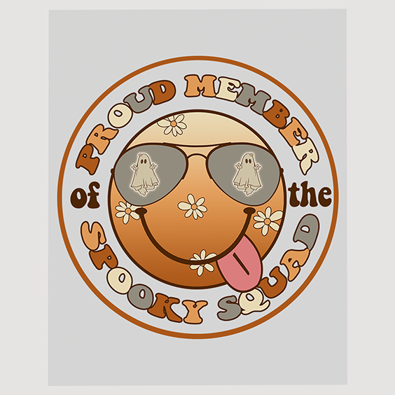 Proud Member of the Spooky Squad Emoji DTF Transfer