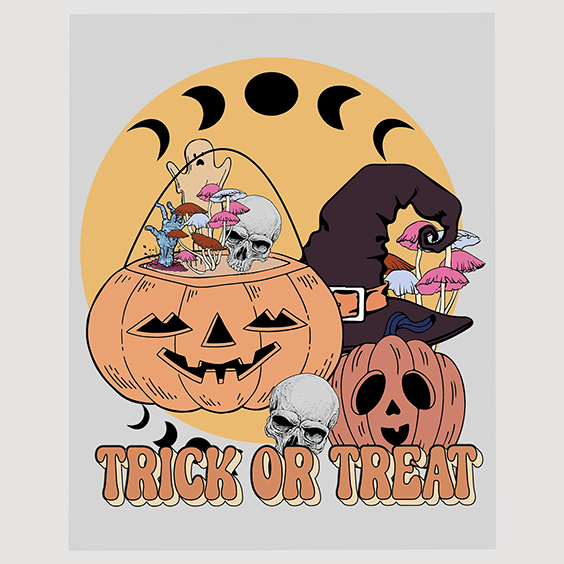 Classic Trick or Treat Halloween DTF Transfer