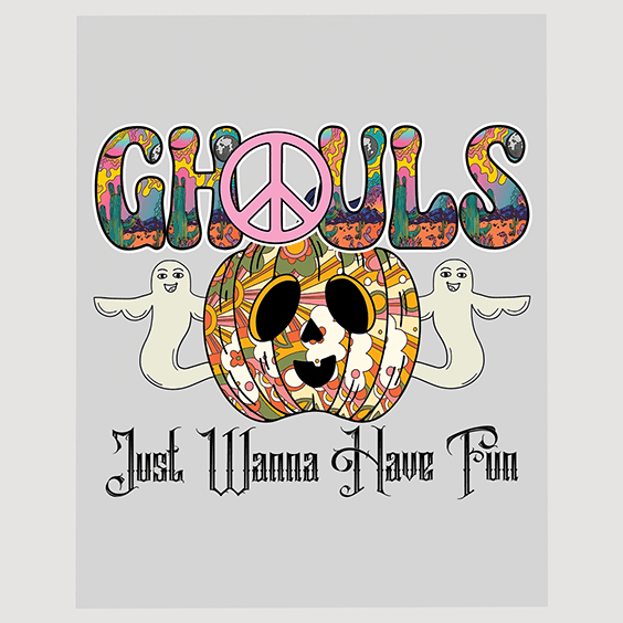 Hippie Ghouls Just Wanna Have Fun DTF Transfer